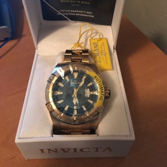 COPY - INVICTA PRO DIVR AUTOMATIC 52MM GOLD CASE BLU FACE